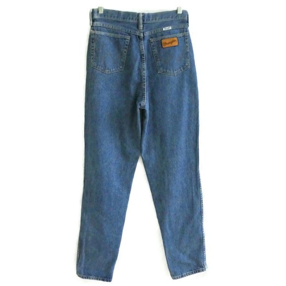 28 x 32 Vintage Wrangler USA Jeans Ultra High Waist Cotton Back Pocket Patch - Picture 4 of 10